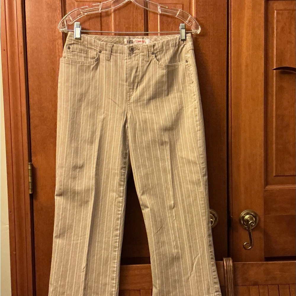 Faded Glory Tan Pants with White Stripes